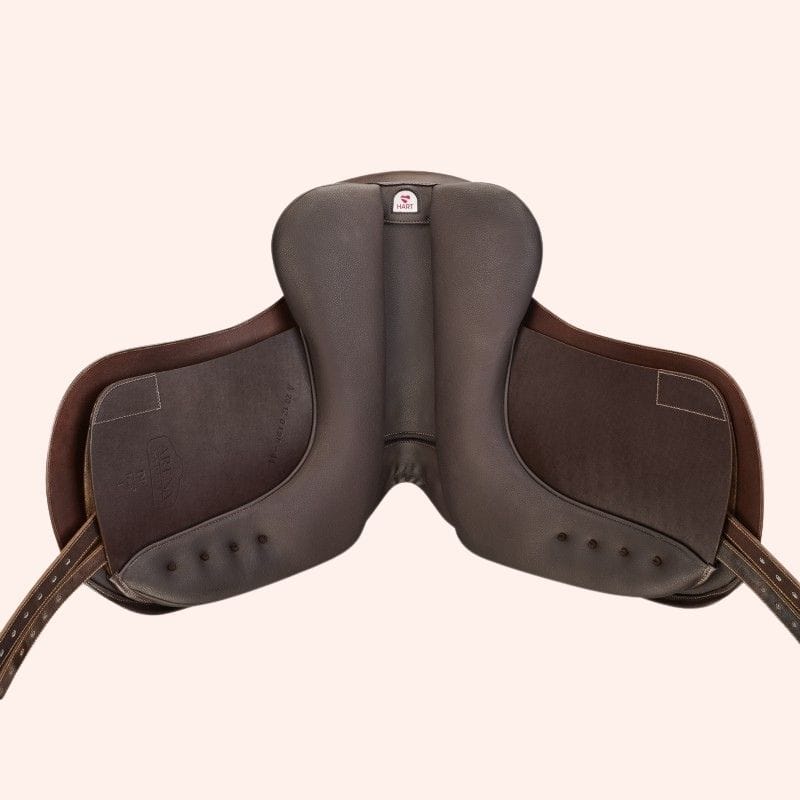 Bruin Iberic dressuurzadel close up kussens