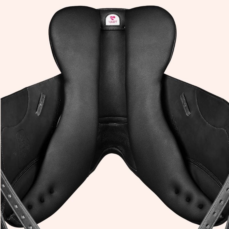 Zwart Monoblad pony springzadel close up kussens