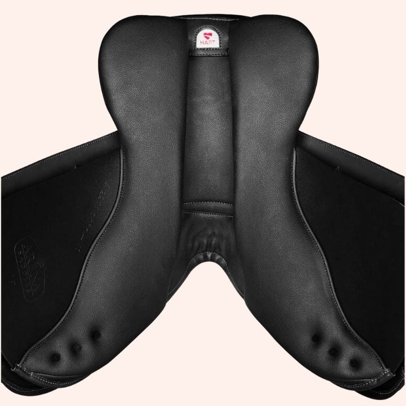 Zwart Pony Springzadel close up kussens