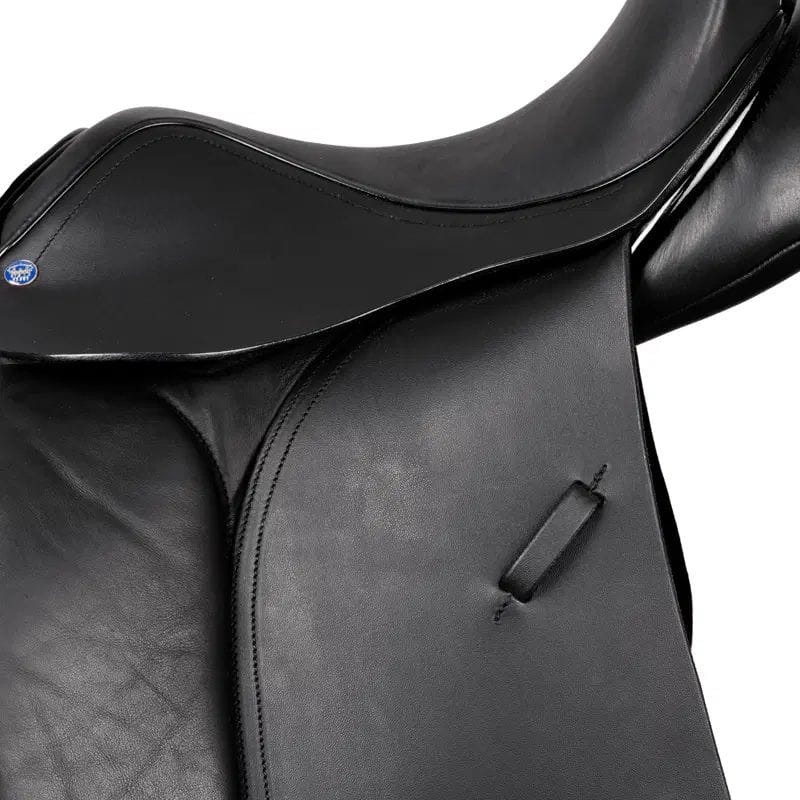 Dressage Deluxe zadel met lak welting, zwart